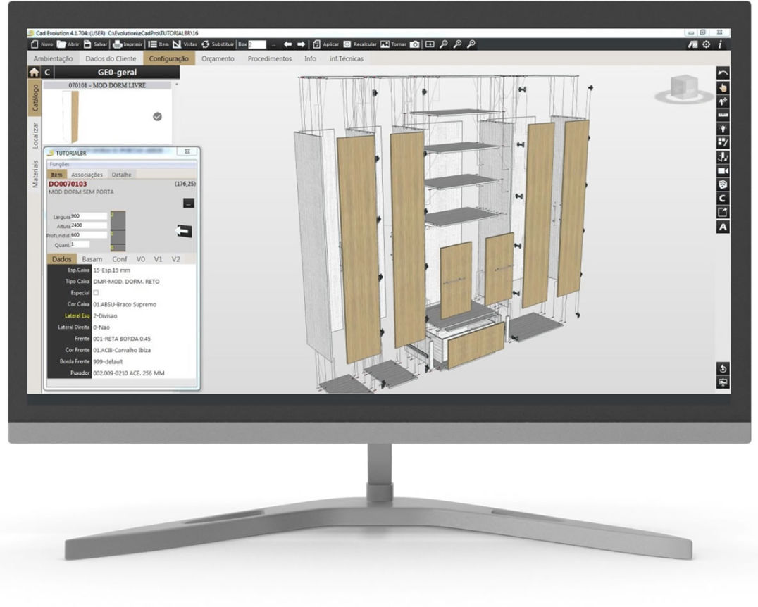 3Cad PRO - o melhor software de projetos para indústria moveleira e marcanerias.